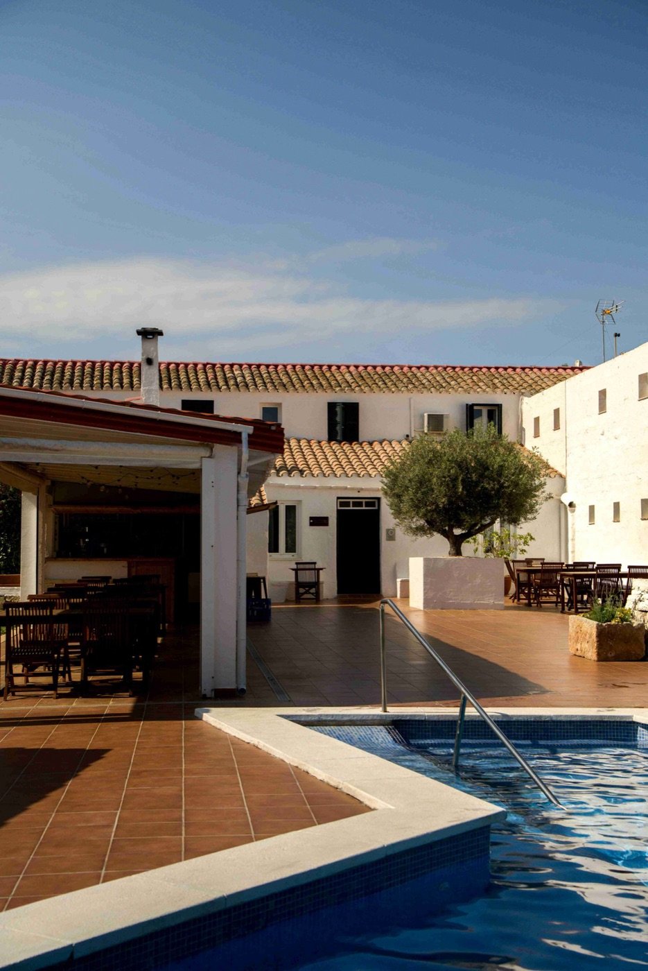 Vista aérea de la finca Binissafullet Vell en Sant Lluís, Menorca